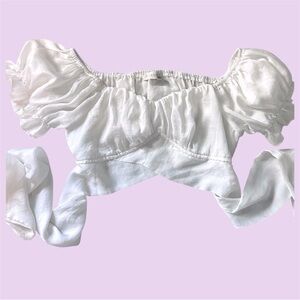 White milkmaid crop top